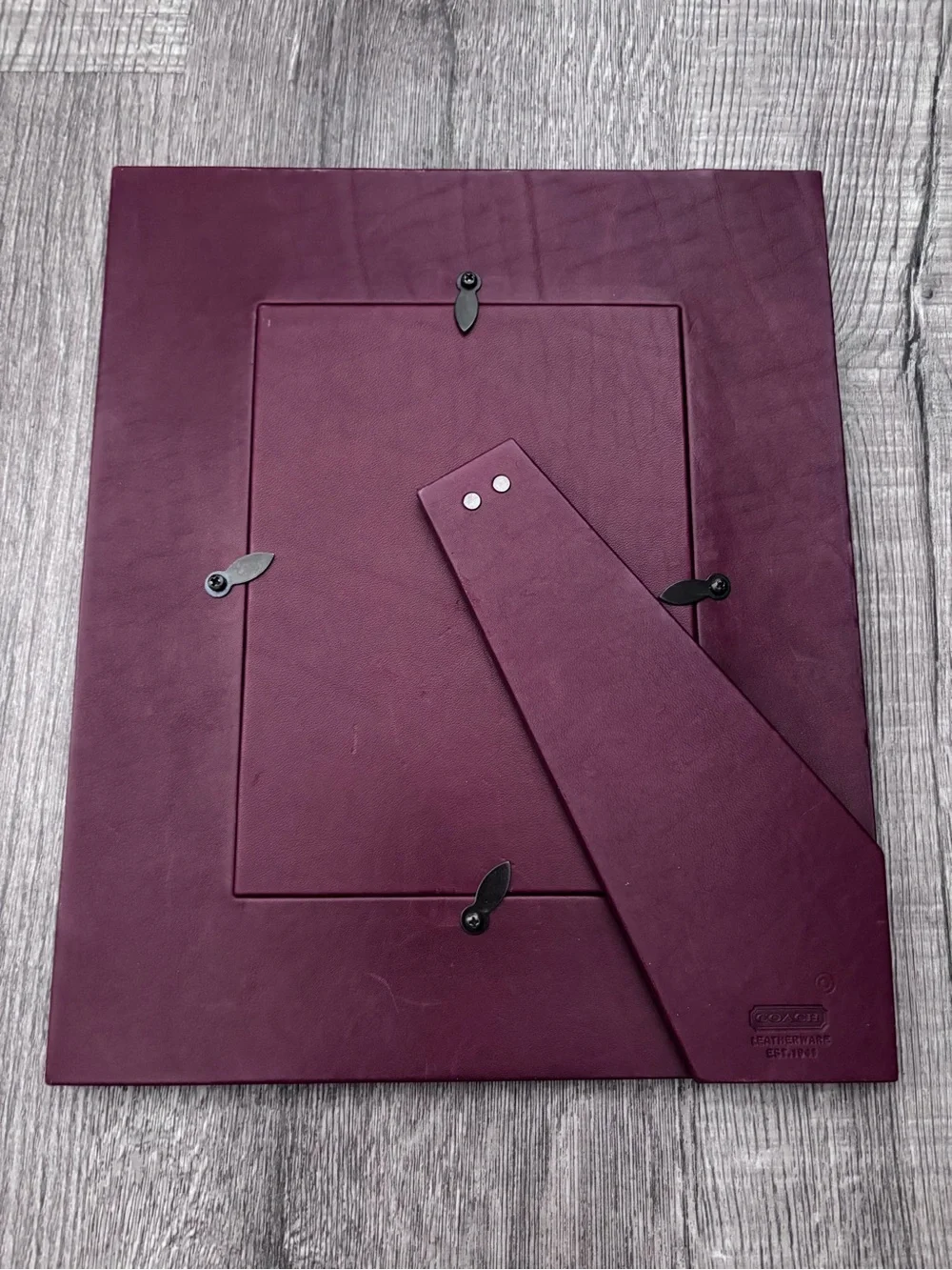 ✨RARE✨COACH Burgundy Leather Picture Frame